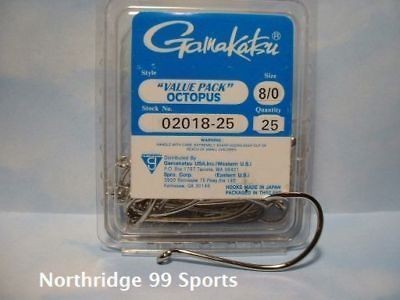 GAMAKATSU OCTOPUS hooks 8/0 25 Package NEW