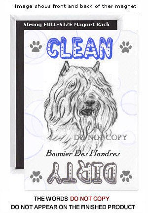 Bouvier Des Flandres Breed Pen/Ink Dishwasher Magnets