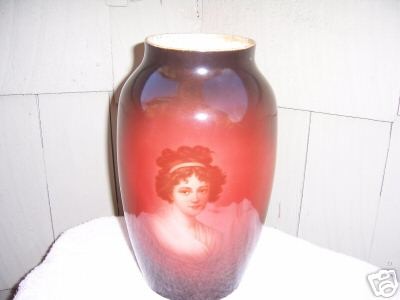 Warwick Portrait Vase 10 Victoria Era Artist Signed