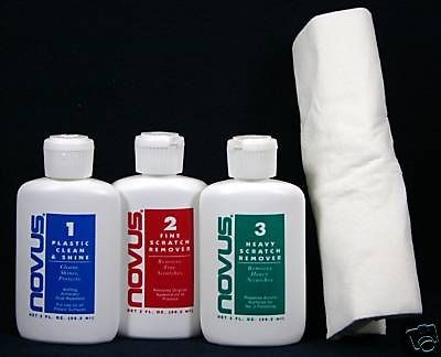 Novus plastic polish #1, #2 AND #3 2oz bottles (1 each)