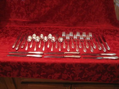 Vintage 1938 Wm Rogers Mfg Co Silverplate Flatware Pickwick Pattern 