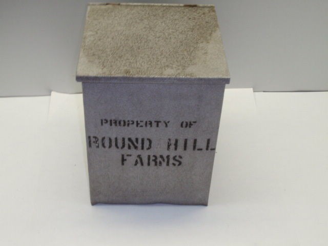 Vintage Dairy Bound Hill Farms Metal Milk Box Container Greenwich 