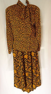 Womens OSCAR DE LA RENTA Miss O Size 12 Skirt Top 2 pc Ensemble 100% 