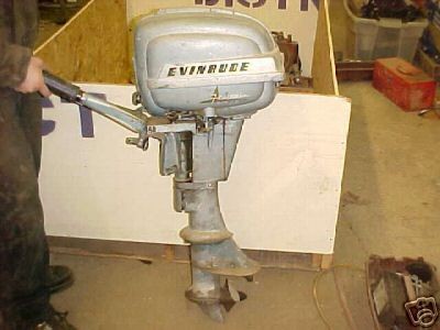 Evinrude Fleet Twin outboard Motor engine vintage short