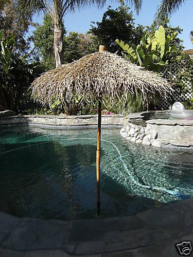 New 5 Collapsible Tiki Thatch Umbrella w/ Frame Bistro