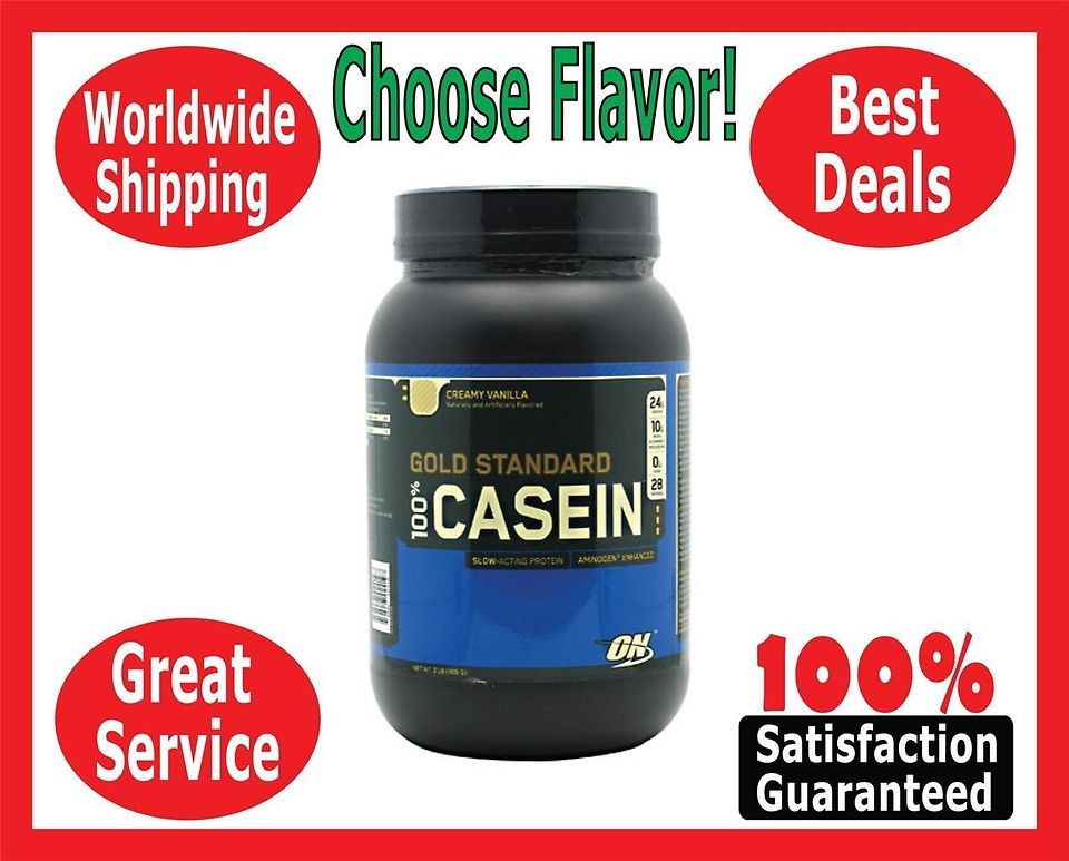 Optimum Nutrition   GOLD STANDARD 100% CASEIN Protein (2 lbs.) NEW 