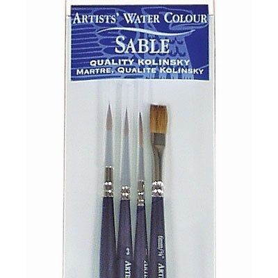   & Newton Artists Water Color Brush Set Of 4 Asst. Shapes/Size