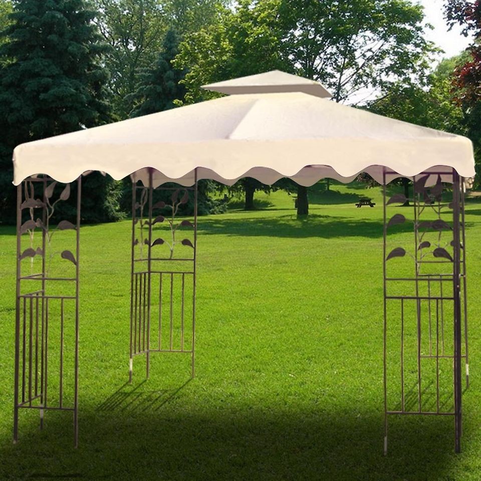   Tier Sun Shade Replacement Gazebo Canopy Patio Garden Outdoor Top Tent