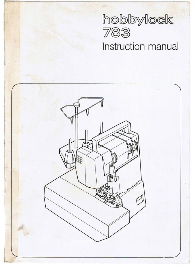 Pfaff Hobbylock Model 783 Serger Overlock Owners Users Instruction 