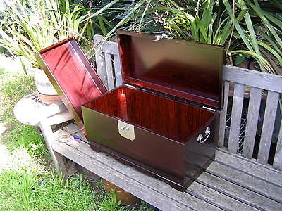 ANTIQUE CHINESE JAPANESE WOOD TURTLE TRUNK CHEST BOX