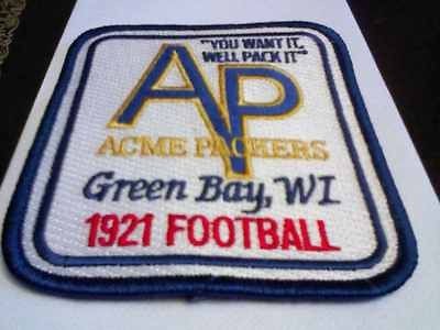 kool neat ACME PACKING PATCH,,EST 1921 CURLY LAMBEAU FAST SHIPPING