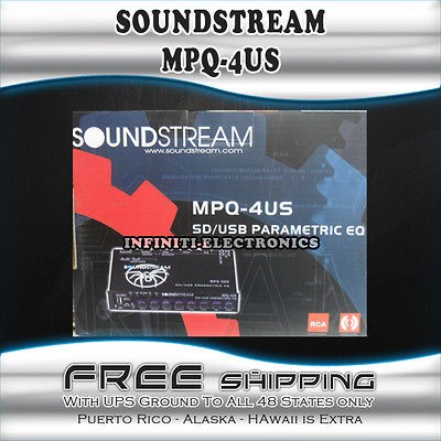 NEW SOUNDSTREAM MPQ 4US SD/USB PARAMETRIC EQ MPQ4US