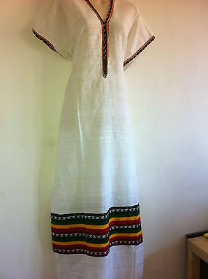 RASTA COLOUR ETHIOPIAN COFFEE DRESS WITH MATCHING SCARF