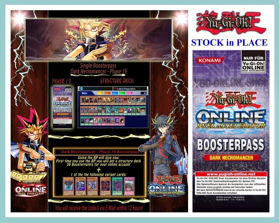 YU GI OH Boosterpass DARK NECROMANCER Online Duel Accelerator