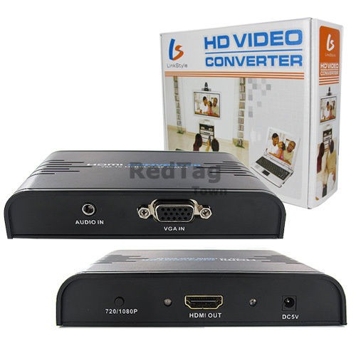 5mm Laptop PC VGA Audio to HDTV HDMI 1080p AV Converter Adapter 