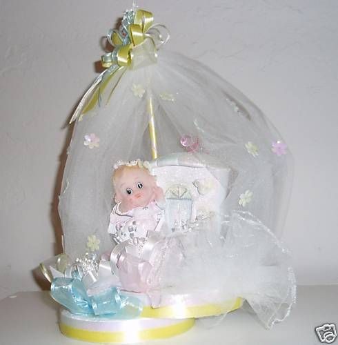 BAPTISM CHRISTIANITY TOPPER CENTERPIECE BABY SHOWER DIAPER CAKE FAVOR 