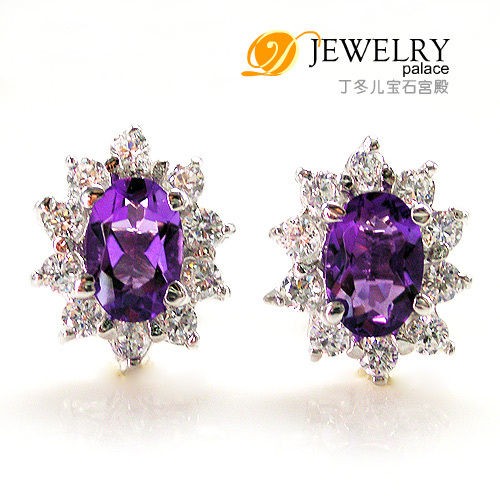 NATURAL Amethyst Garnet Peridot Blue Topaz Sapphire Earrings Studs 925 