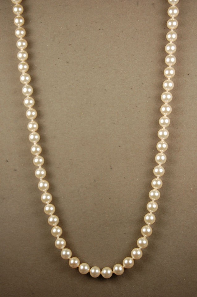   Mikimi Spanish Man Made Pearl Necklace from Mallorca, Spain. 20 inches