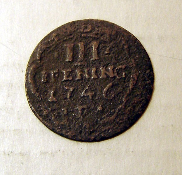 Germany 3 pfennig 1746 Rare