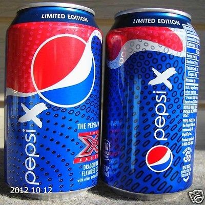 2012 Pepsi X Limited Ed. FULL Can The Pepsi with The X Factor 