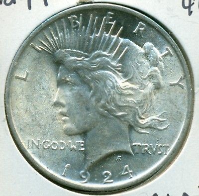 1924 P peace dollar in Peace (1921 35)