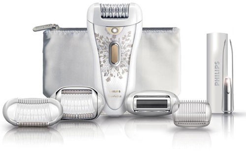 Philips Norelco HP6576/50 Satin Perfect Epilator Womens Shaver White 