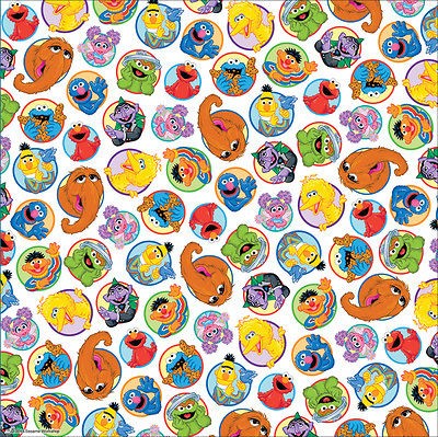   Seals W/Spot Varnish Accents Sesame Street Paper 12X12 53 81007