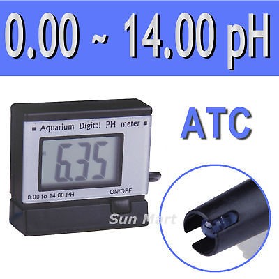 Digital pH Monitor Tester Meter Thermometer Aquarium °C