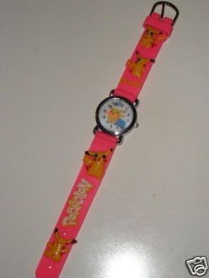 PINK 3D POKEMON PIKACHU Quartz WRIST WATCH