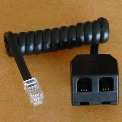 100x Telephone Plug Jack Adapter Handset 2x RJ9 RJ10 RJ22 4P4C 