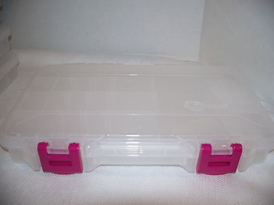   PROLATCH STOWAWAY 3650 UTILITY CRAFT BEAD TOOL FISHING TACKLE BOX PINK