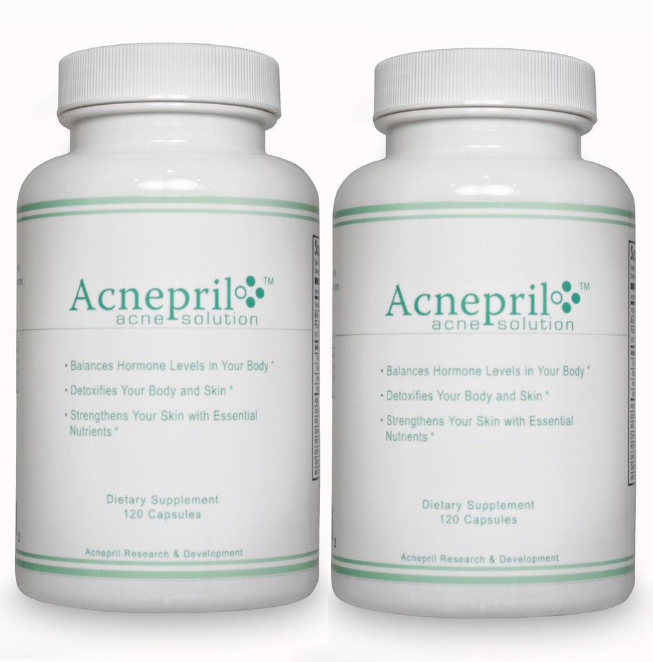 Acnepril   2 Bottles   Get Rid of Acne   Detox Body and Strengthen 