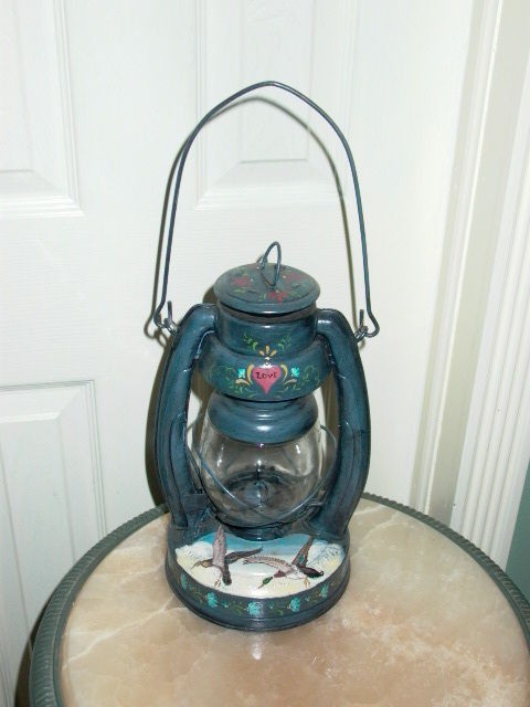 Embury Little Air Pilot Warsaw NY USA Lantern w Ducks