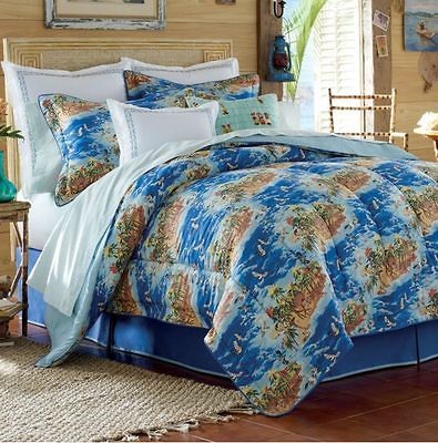 Tommy Bahama Fiji Coast Embroidered Euro Sham NEW