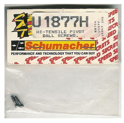   CAR SCHUMACHER U1877H U1877 HI TENSILE PIVOT BALL SCREWS 1pr (2) NIB