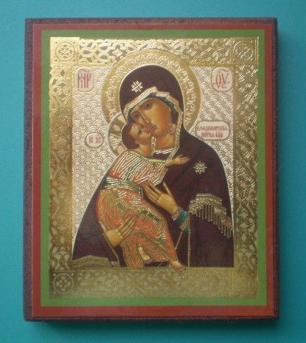   God Theotokos Vladimir Byzantine Russian Orthodox Religious Icon Gifts