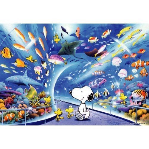    sha Jigsaw Puzzle 1L 404 3D Peanuts Snoopy Aquarium (108 L Pieces