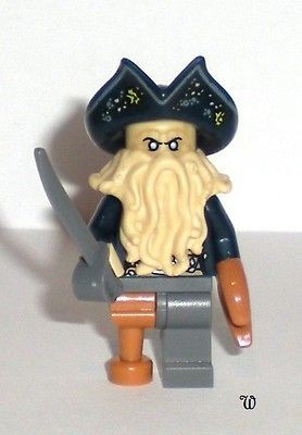 Lego Pirates of the Caribbean Minifigure DAVY JONES with Sword, New