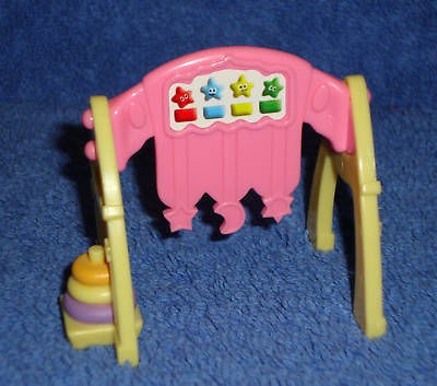 Fisher Price Loving Family Dollhouse Pink Yellow Activity Floor Gym