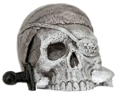 Mini 2 Pirate Skull 819 ~ aquarium ornament fish tank decoration