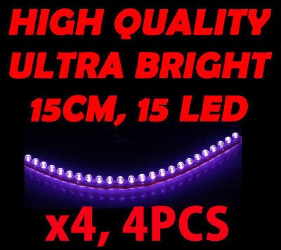   15 LED PURPLE Strip Under glow Sofa, Bed, Table, TV, Back Lite, Pool