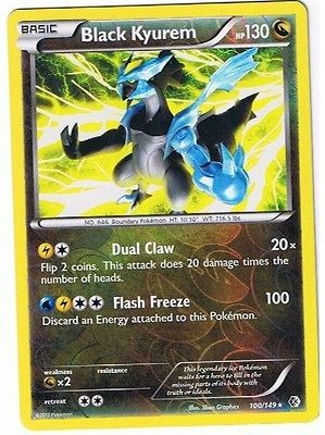   KYUREM 100/149 Reverse Foil Rare B&W Boundaries Crossed Pokemon card