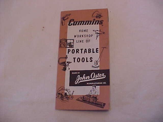 Vintage CUMMINS TOOLS BOOKLET Pocket Advertising