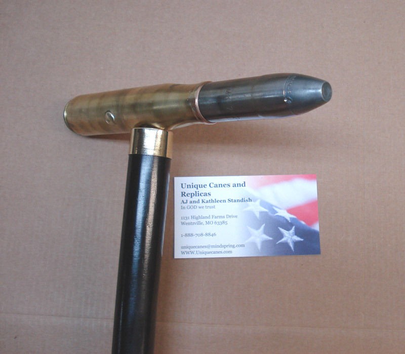 20mm Cal Walking Canemade from 20 mm Inert Bullet