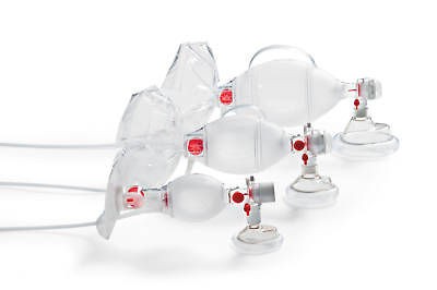 SET OF 3 AMBU SPUR II DISP. RESUSCITATOR BVM & MASKS