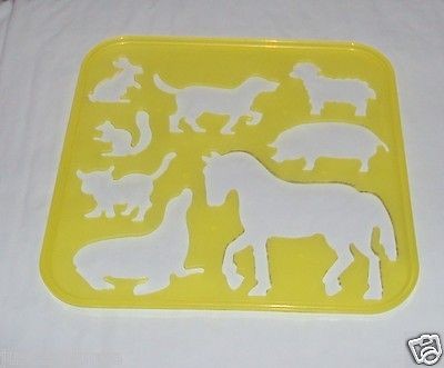 Tupperware Stencils Stencil Art Nature Theme Animals Horse Pig Rabbit 