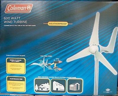 COLEMAN 600W WIND TURBINE 12V/24V Generator with MPPT Controller   5YR 