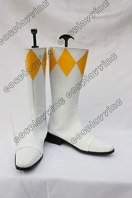 Power Ranger Yellow Costume Cosplay Shoes Boots Custom Made