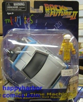   THE FUTURE 2   MINIMATES MINI DELOREAN W/ RADIATION SUIT MARTY MCFLY