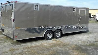   24 8.5X24 ENCLOSED CARGO CAR HAULER TRAILER   STAGE 2 RACE PACKAGE